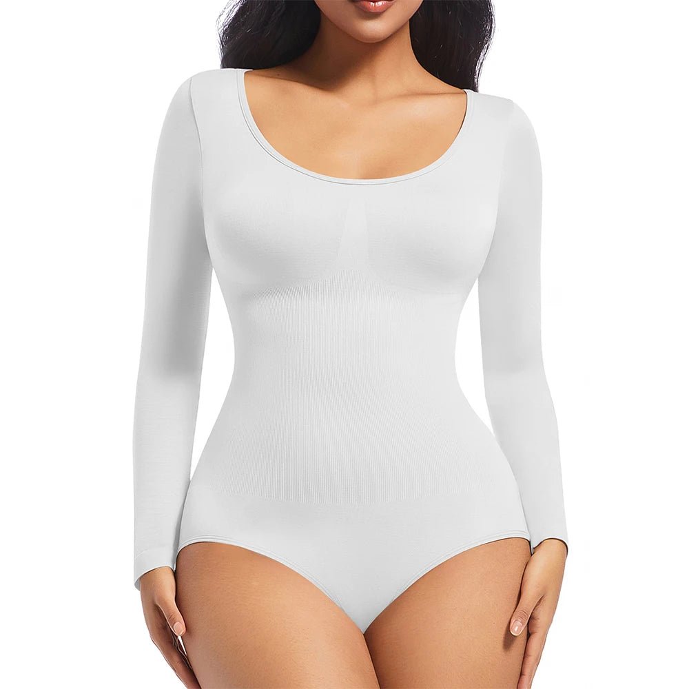 Boost Curves Confidence Boosting Seamless BodysuitWhiteS - curvzz