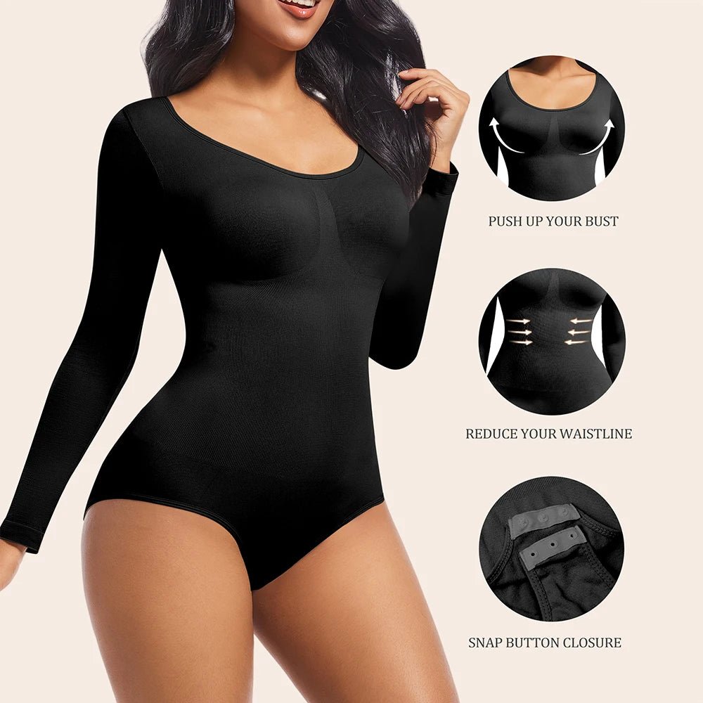 Boost Curves Confidence Boosting Seamless BodysuitBeigeS - curvzz