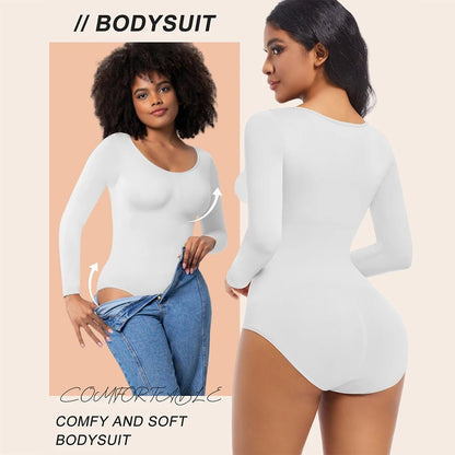 Boost Curves Confidence Boosting Seamless BodysuitBeigeS - curvzz