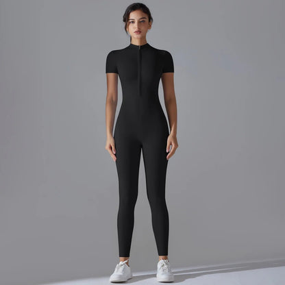 Comfortable Versatile Yoga Activewear JumpsuitBlackS - curvzz