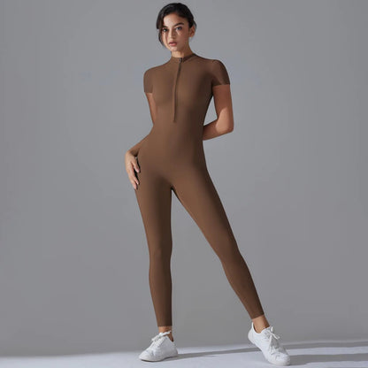 Comfortable Versatile Yoga Activewear JumpsuitBlackS - curvzz