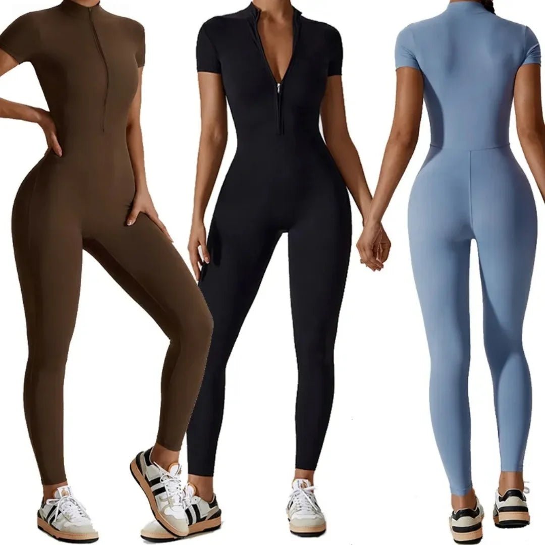 Comfortable Versatile Yoga Activewear JumpsuitBlackS - curvzz