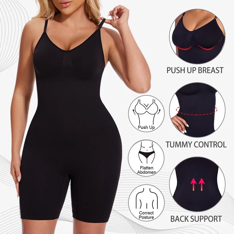 Confidence Boosting Seamless Body ShaperBlackS - curvzz