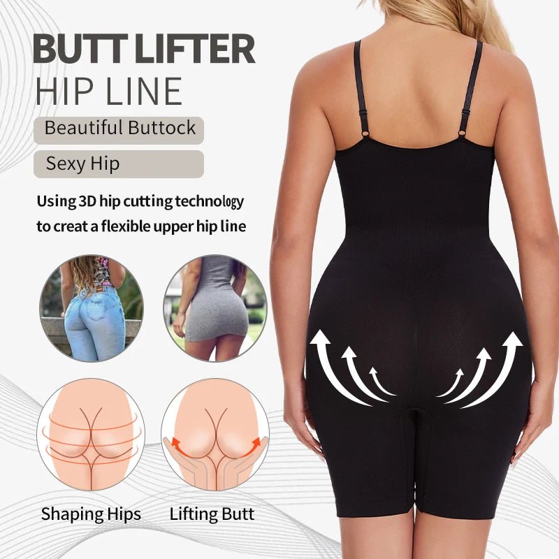 Confidence Boosting Seamless Body ShaperBlackS - curvzz
