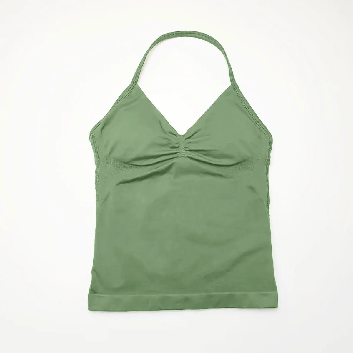 Curvzz Impact Longline Open Back Yoga Top – Strappy Support Pistachio Green XS（old） - curvzz