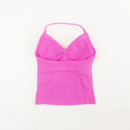 Curvzz Impact Longline Open Back Yoga Top – Strappy Support Glacier Blue XS（old） - curvzz