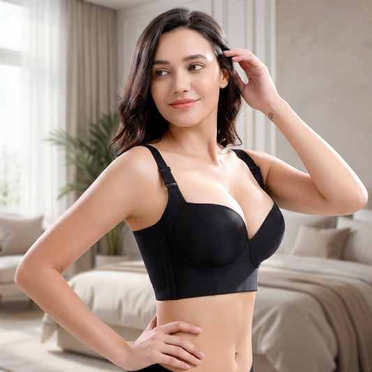 Curvzz Push - Up Bra – Flattering Lift That Enhances Natural Curves Black 34 - curvzz