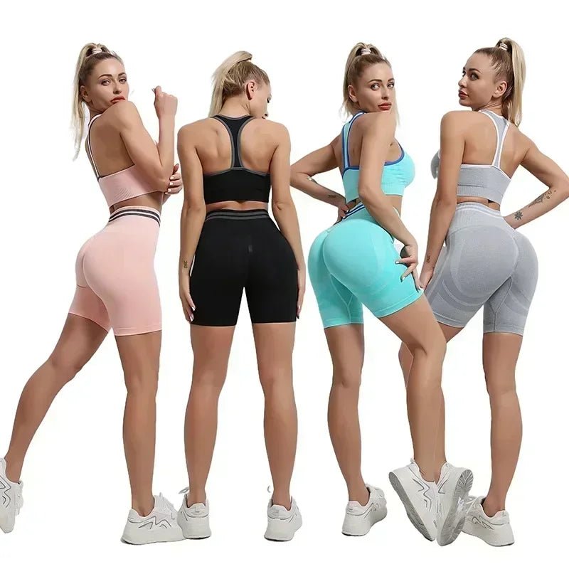 Curvzz SculptFit Seamless Yoga Set – High Waist Hip Lift Backless Long Sleeve White Pants Set S - curvzz