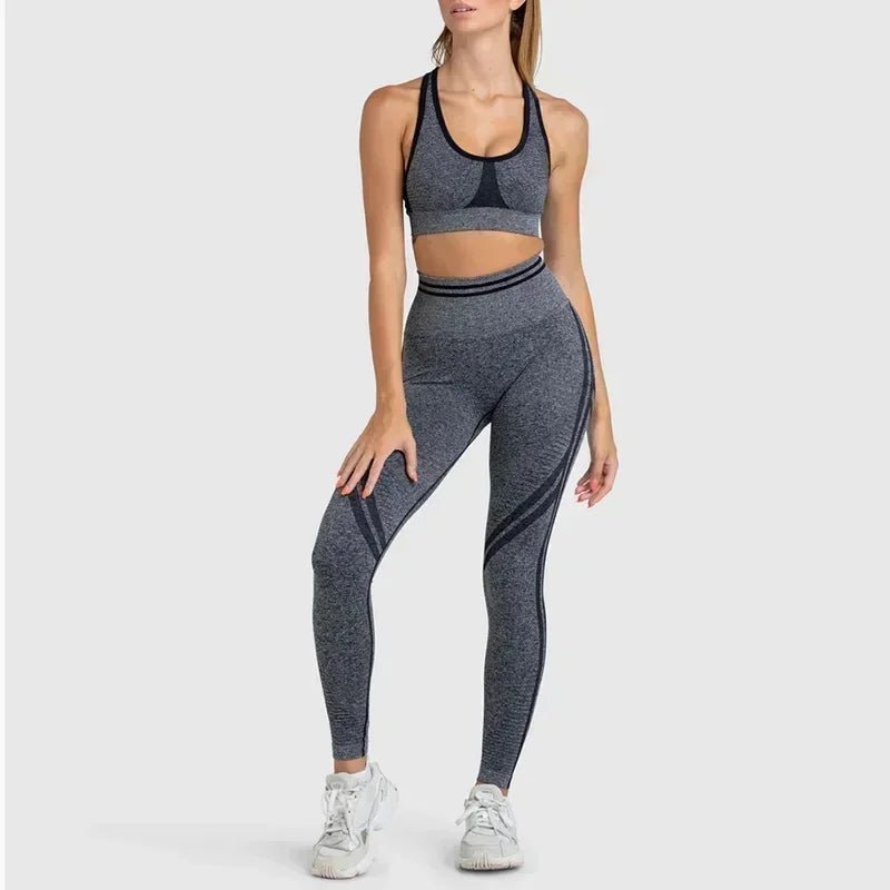Curvzz SculptFit Seamless Yoga Set – High Waist Hip Lift Backless Long Sleeve Dark Gray Shorts Set S - curvzz