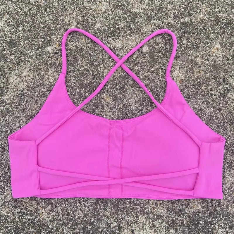 Curvzz SculptFlex Crossback Sport Bra – Seamless Push - Up Spaghetti Strap Yellow green S - curvzz