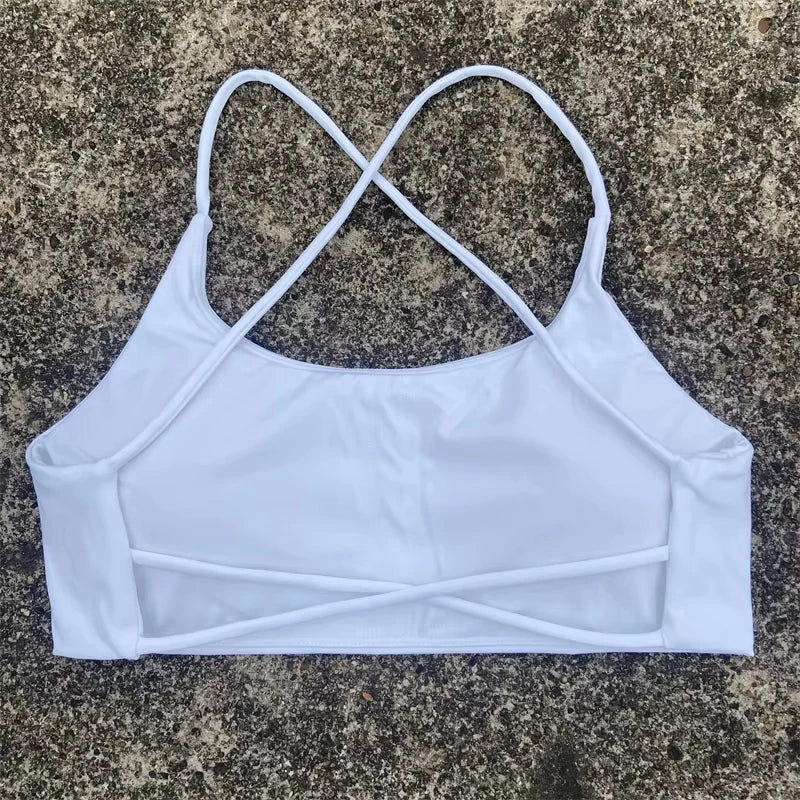 Curvzz SculptFlex Crossback Sport Bra – Seamless Push - Up Spaghetti Strap Yellow green S - curvzz