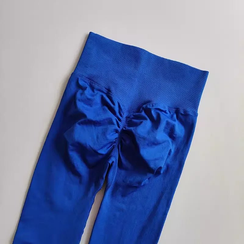 Curvzz SculptFlex High Waist Leggings – Seamless Push - Up Hip Lift Klein Blue S - curvzz