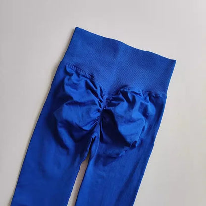 Curvzz SculptFlex High Waist Leggings – Seamless Push - Up Hip Lift Klein Blue S - curvzz