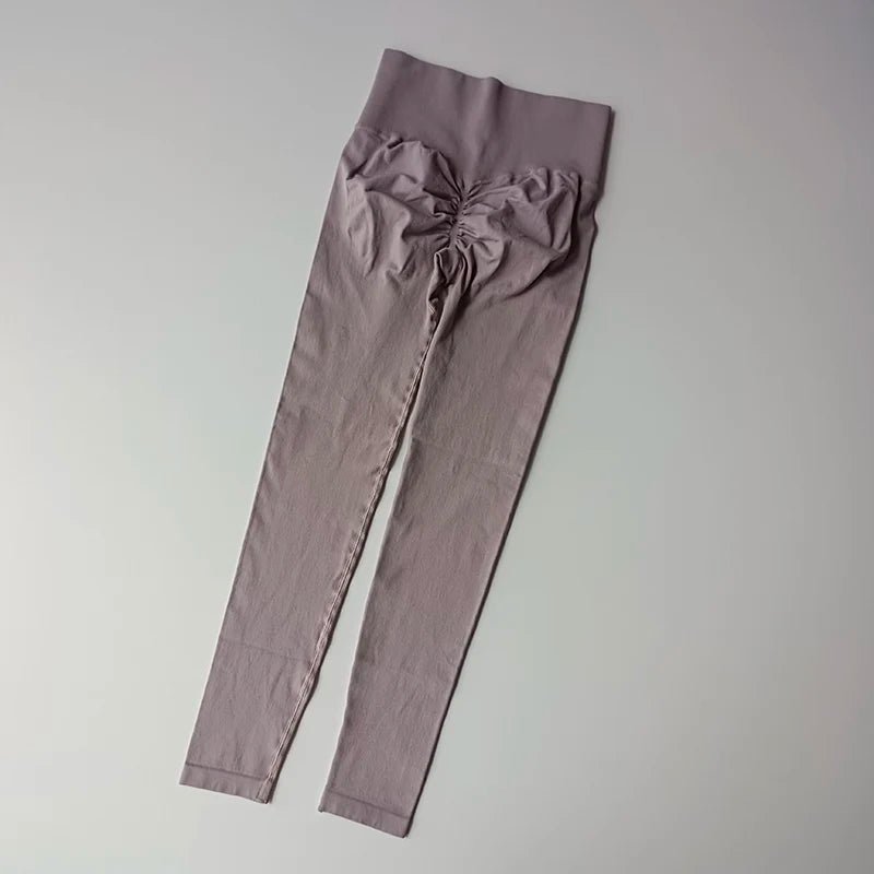 Curvzz SculptFlex High Waist Leggings – Seamless Push - Up Hip Lift Rose Red S - curvzz