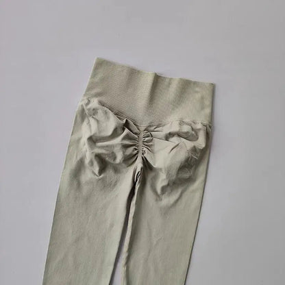 Curvzz SculptFlex High Waist Leggings – Seamless Push - Up Hip Lift Bean green S - curvzz