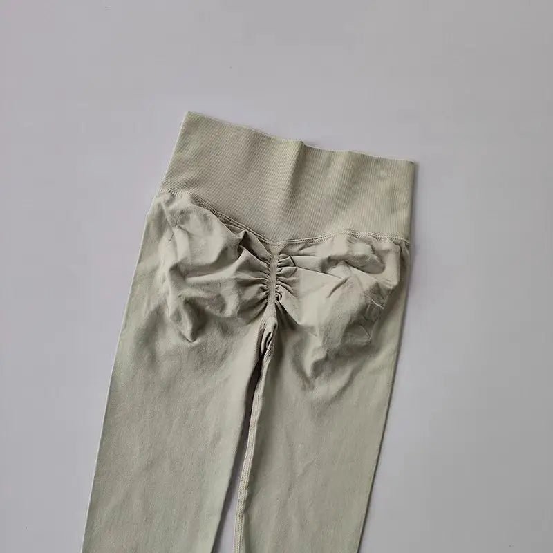 Curvzz SculptFlex High Waist Leggings – Seamless Push - Up Hip Lift ivory beige S - curvzz