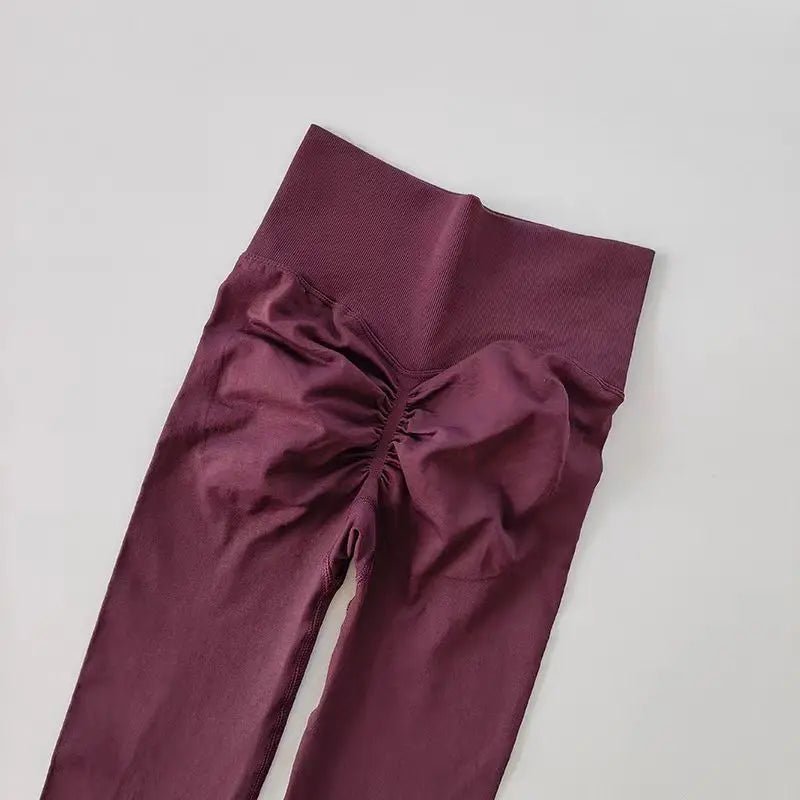 Curvzz SculptFlex High Waist Leggings – Seamless Push - Up Hip Lift Grape Purple S - curvzz