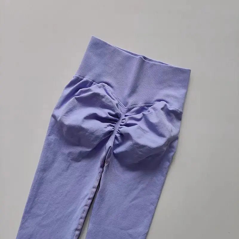 Curvzz SculptFlex High Waist Leggings – Seamless Push - Up Hip Lift Lavender S - curvzz