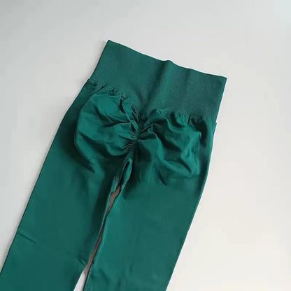 Curvzz SculptFlex High Waist Leggings – Seamless Push - Up Hip Lift Rose Red S - curvzz