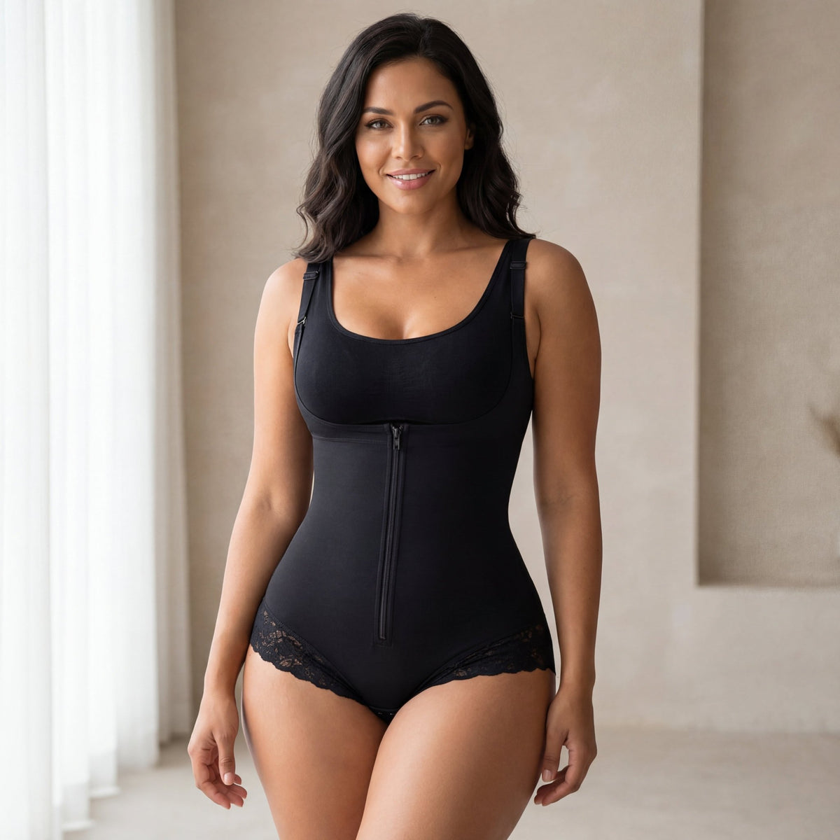 Curvzz WaistCinch Pro Sculpted - Curves Bodysuit Black M - curvzz
