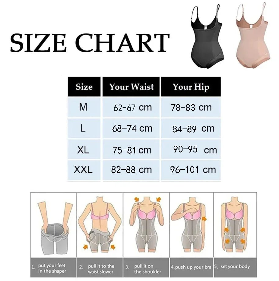 Elegant Hourglass Shaping Bodysuit for CurvesBeigeM - curvzz