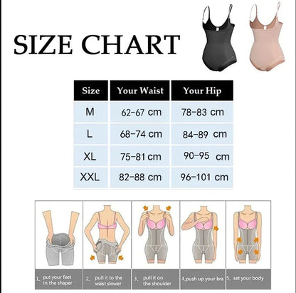 Elegant Hourglass Shaping Bodysuit for CurvesBeigeM - curvzz