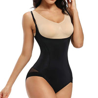 Elegant Hourglass Shaping Bodysuit for CurvesBeigeM - curvzz