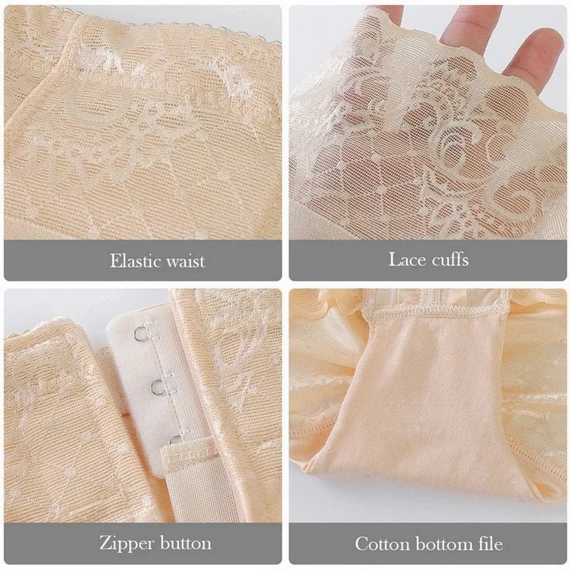 Flattering High - Waist Pants Enhance Curves ElegantlyBeigeM - curvzz