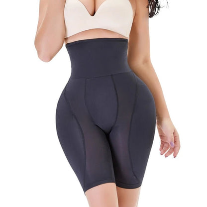 High - Waist Sculpting Shorts Enhancing Curves EffortlesslyBeigeS - curvzz