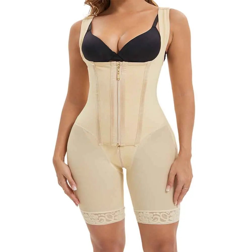 Seamless High Compression full - body shapewear BodysuitLight PurpleXS - curvzz