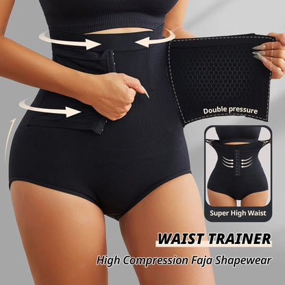 Seamless High Waist Sculpting Body Shaper BriefsBlackM - curvzz