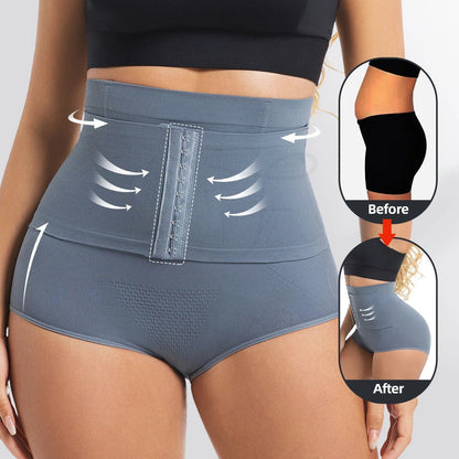 Seamless High Waist Sculpting Body Shaper BriefsBeigeM - curvzz