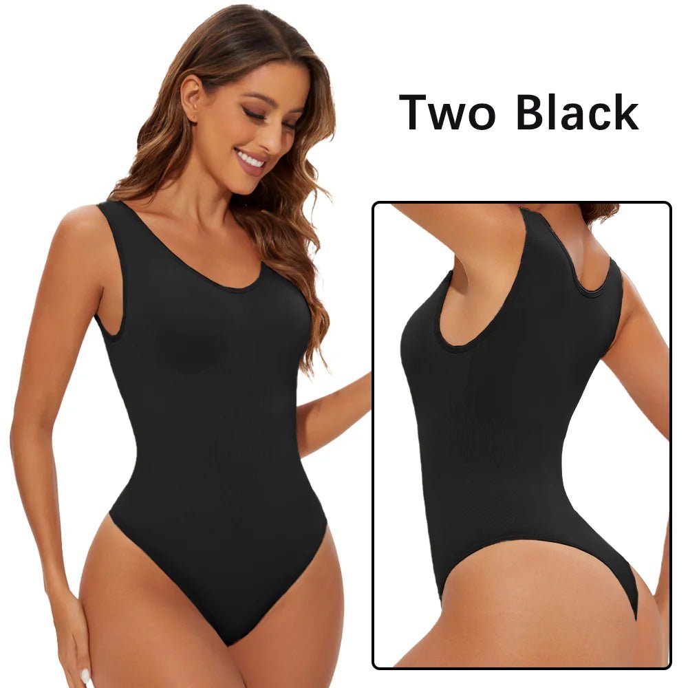 Seamless Shape‑Enhancing Bodysuit for ConfidenceBlack - 2PCSS - curvzz