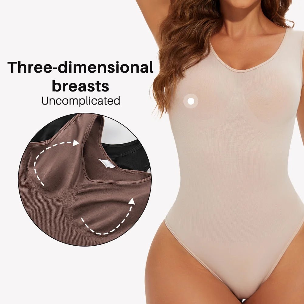 Seamless Shape‑Enhancing Bodysuit for ConfidenceSkin(Nude) - 1PCS - curvzz