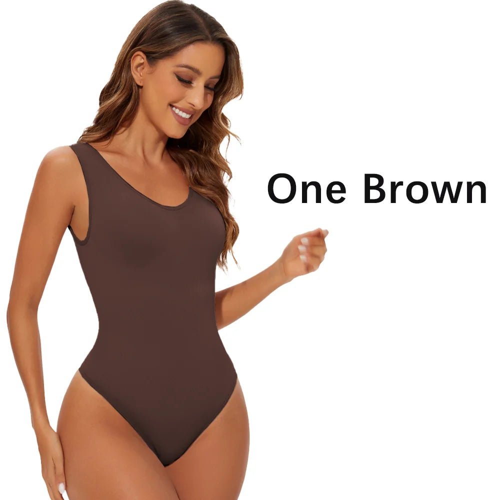 Seamless Shape‑Enhancing Bodysuit for ConfidenceBrown - 1PCS - curvzz