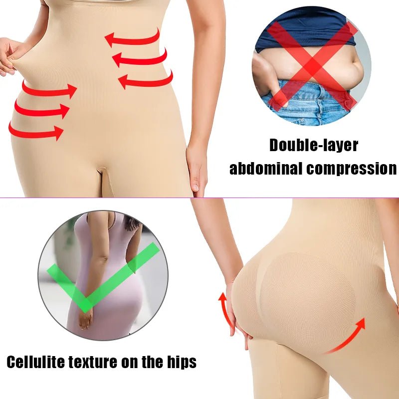 Sleek Silhouette Enhancing Seamless Shapewear BodysuitBlackS - curvzz