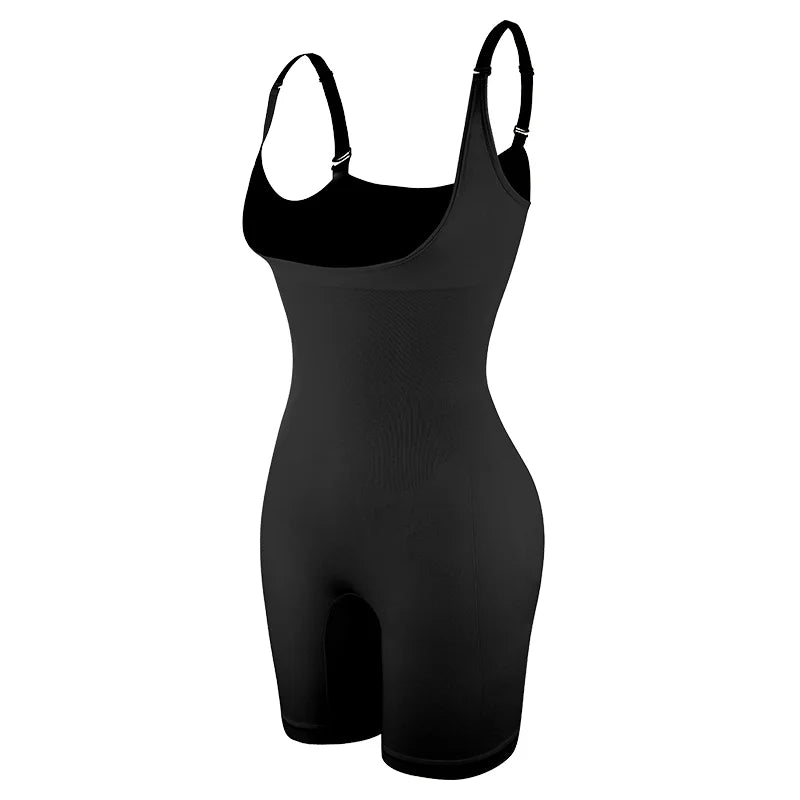 Sleek Silhouette Enhancing Seamless Shapewear BodysuitBlackS - curvzz