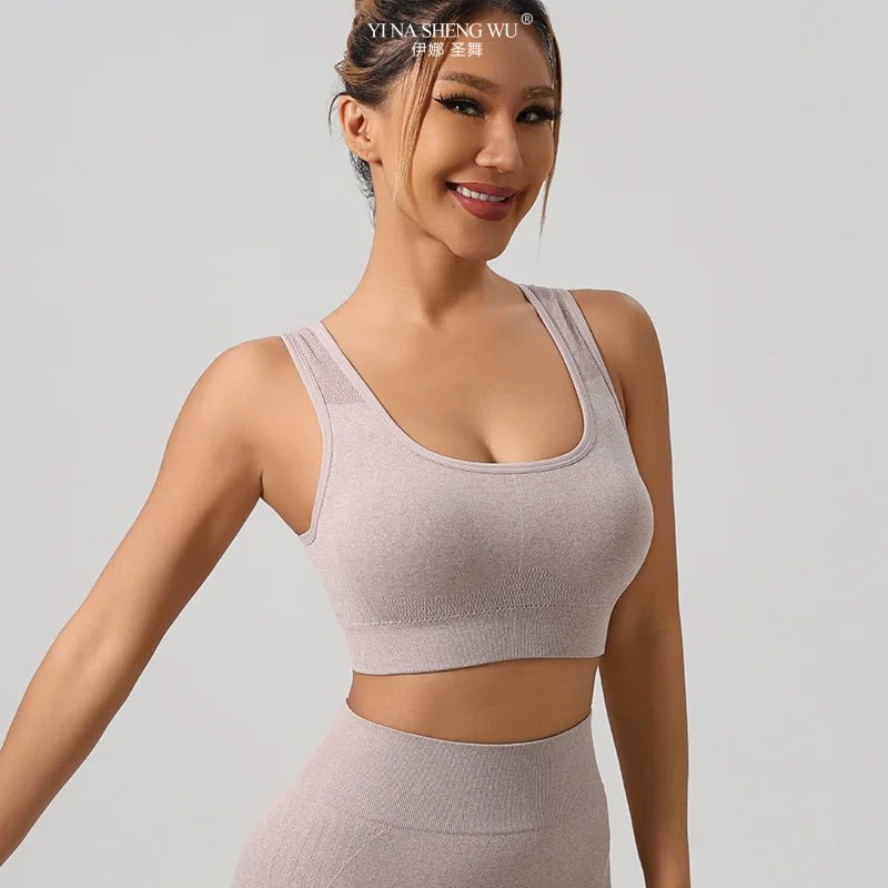 Stylish Performance Sports Bra for Workouts and ErrandsGray BraL - curvzz