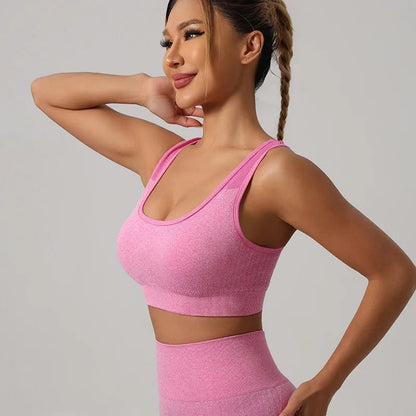 Stylish Performance Sports Bra for Workouts and ErrandsRose RedL - curvzz