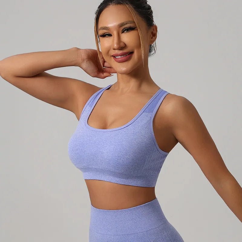Stylish Performance Sports Bra for Workouts and ErrandsBlue BraL - curvzz