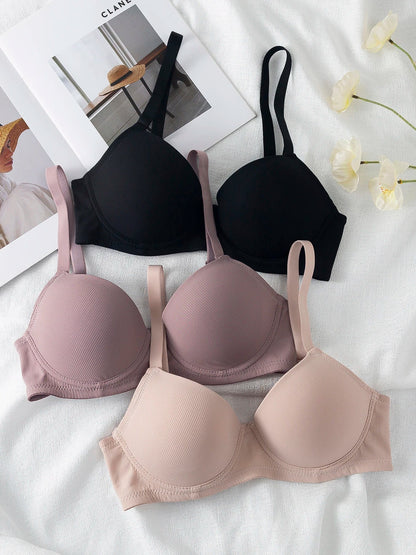 Ultimate Comfort Three‑Piece Workout Bra SetStyle170B - curvzz