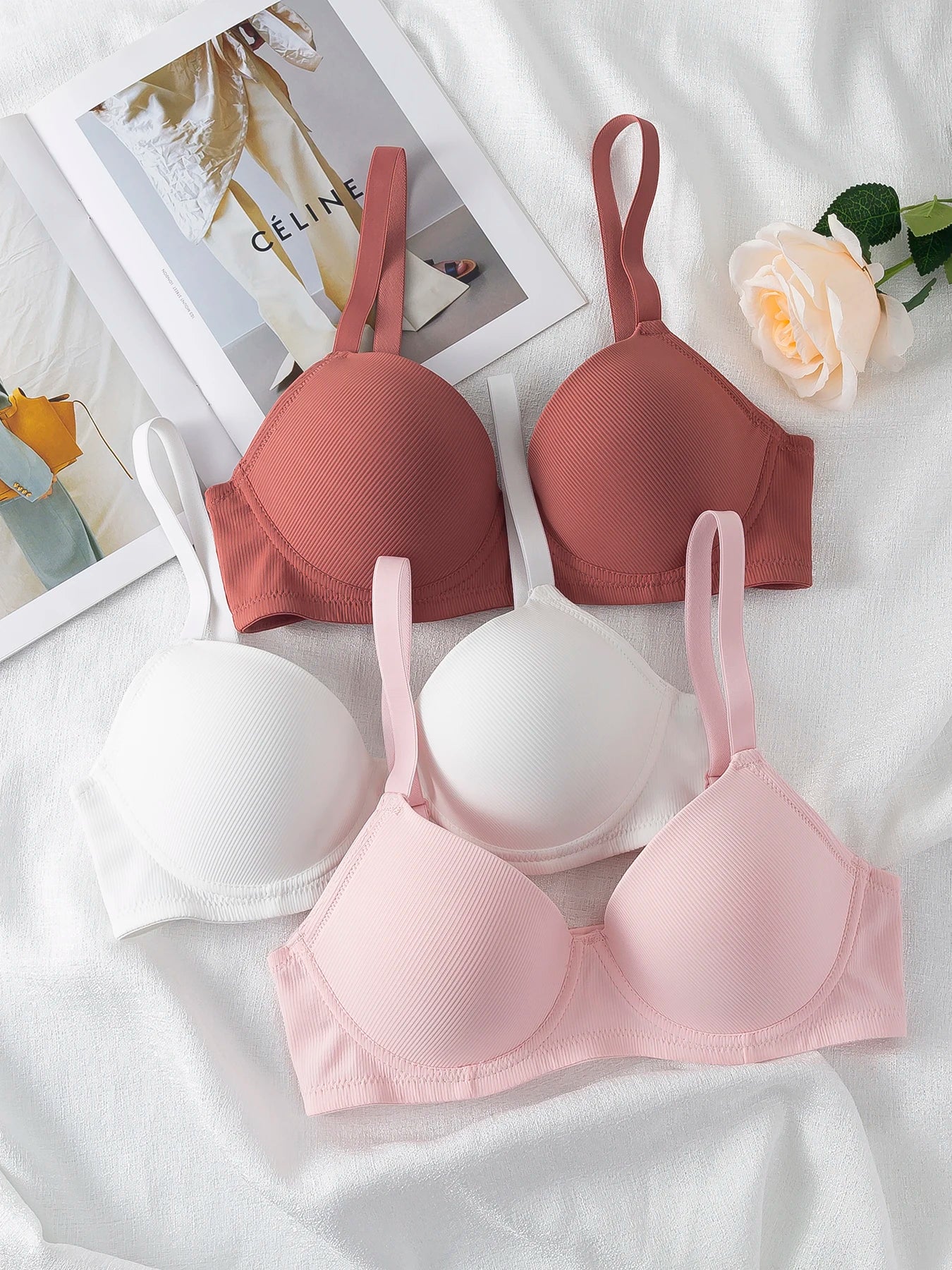 Ultimate Comfort Three‑Piece Workout Bra SetStyle170B - curvzz